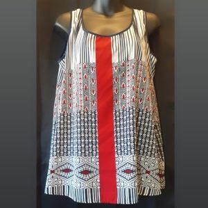 ALFANI  sleeveless sheer medium top